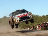 The Citroën wears a renewed livery for the 2013 Rally Argentina, won by Loeb and Elena.