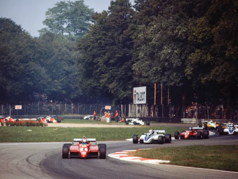 Mario Andretti in the 126 C2 during the 1982 Italian Grand Prix at Monza.