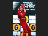 Michael Schumacher (GER) Ferrari celebrates after winning a very dramatic race in last years car, the F2001.
Australian Grand Prix, Melbourne, Australia. 3 March 2002.