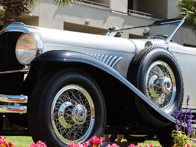 1929 Duesenberg Model J Disappearing Top Torpedo by Murphy offered at RM Sothebys Amelia Island Live Auction 2021