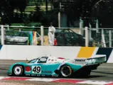 Chassis number 962-159 at speed during the 1991 24 Hours of Le Mans.