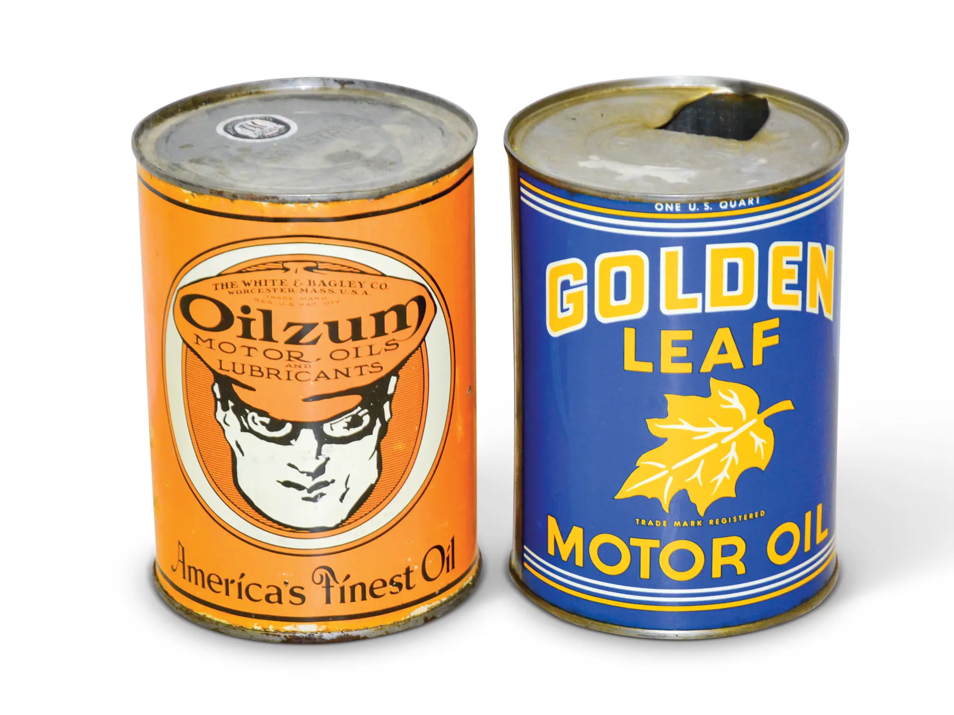 Oilzum and Golden Leaf Motor Oil Cans Auburn Spring 2019 RM Sotheby's