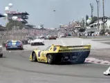 Chassis 917-K81 wears striking Mallardeau livery as it approaches the main straight at the 1981 24 Hours of Le Mans.