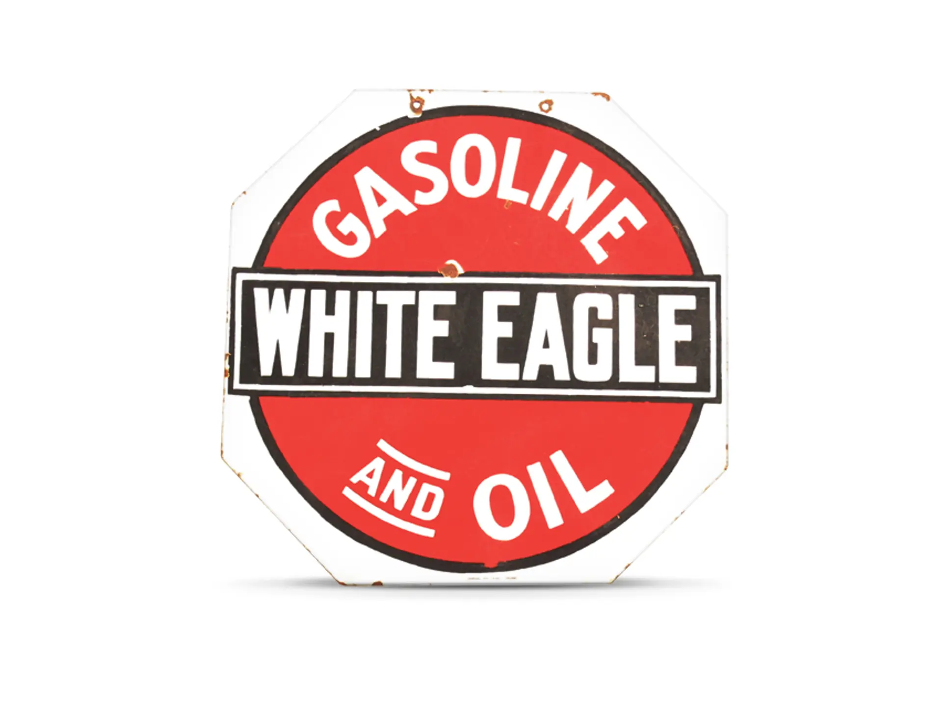 White Eagle Gasoline and Oil Porcelain Sign | Auburn Memorabilia ...