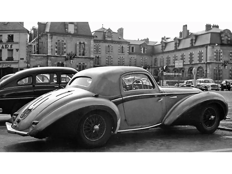 Chassis 800390 parked in La Sarthe, France when owned by Henri Robert- circa mid-1950s to early 1960s.