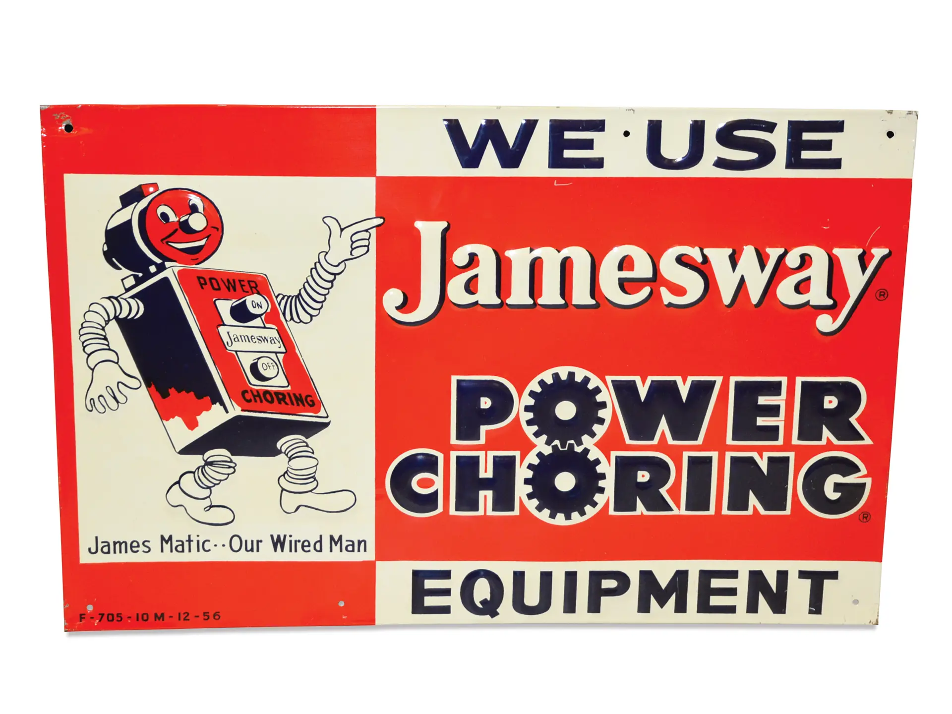 We Use Jamesway Power Choring Equipment Sign Auburn Spring 2019 RM Sotheby's