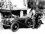 Original owner Al Jolson and his wife, actress Ruby Keeler, pose with chassis number 35947 shortly after its delivery.