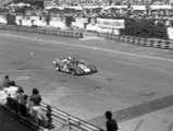 Piloted by Ronnie Peterson and Tim Schenken, this 1972 Ferrari 312 PB flies past the grandstands at the Buenos Aires 1000 Kilometres; the duo would best the sister car of Clay Regazzoni and Brian Redman to complete a Ferrari 1-2 victory.