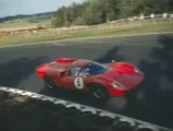 The Lola T70 Mk III GT, driven by Yngve Rosqvist, wins the 1967 Swedish National Falkenberg Sports and Prototype race.