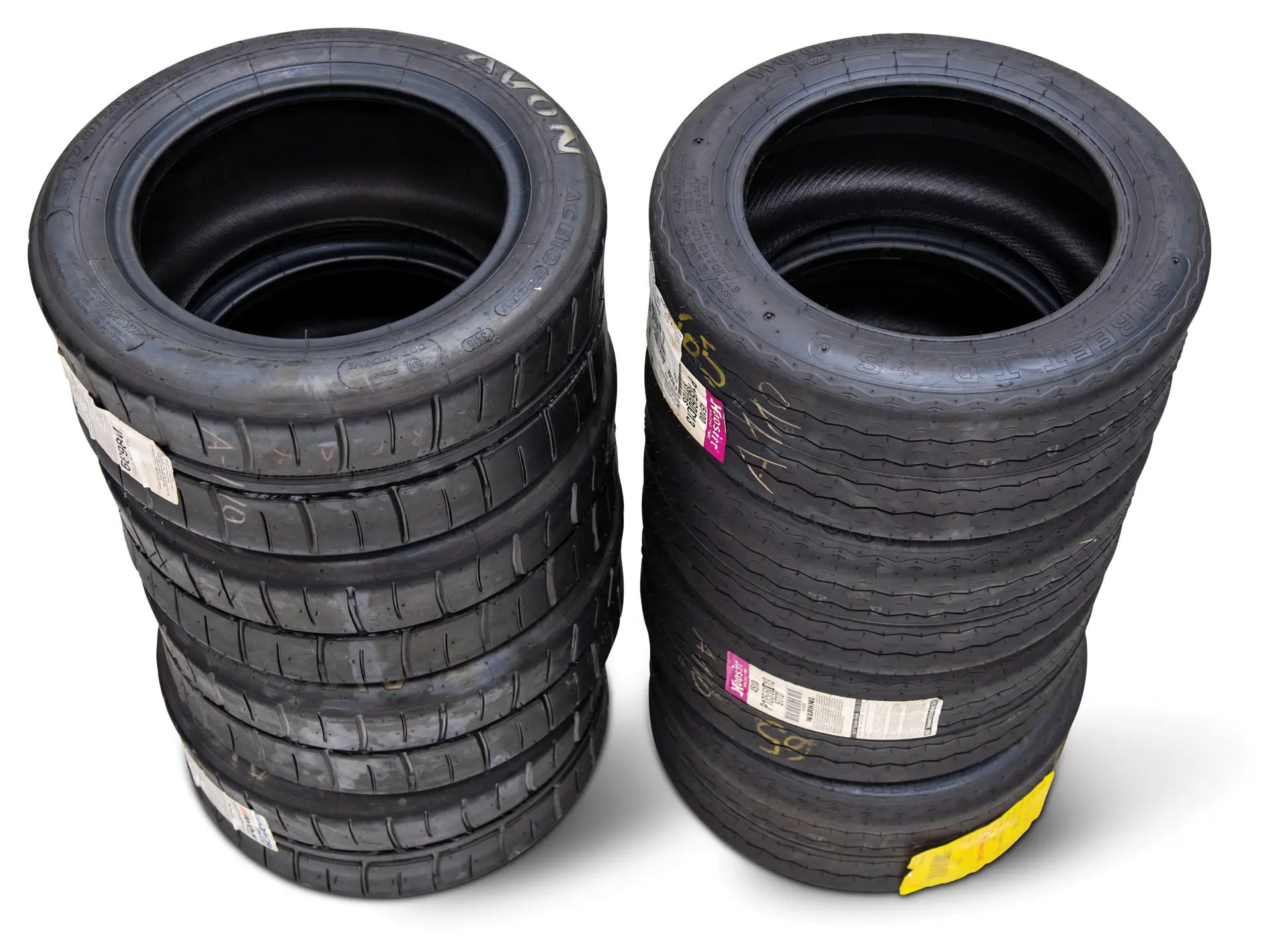 Hoosier Street TD S Tires (P185/60D13) and Avon ACB10 Sport Tires (7.0 ...