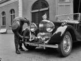 The Bentley is cleaned for its Prince owner at Soestdijk Palace, June 1946.