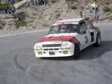 Piloted by Michel Neri and Edouard Buresi, the Renault can be seen here racing in the 1986 Rallye d’Antibes, where it finished 2nd in class B2.