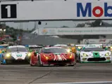 Chassis number 4208 leads the pack en-route to a first in class finish at the 2016 12 Hours of Sebring.
