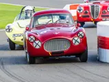 FDFF6R 1954 Fiat 8V Berlinetta Coupe owned by Graham Burrows and raced by Ian Nuthall  at the 2015 Goodwood Revival. Space for copy