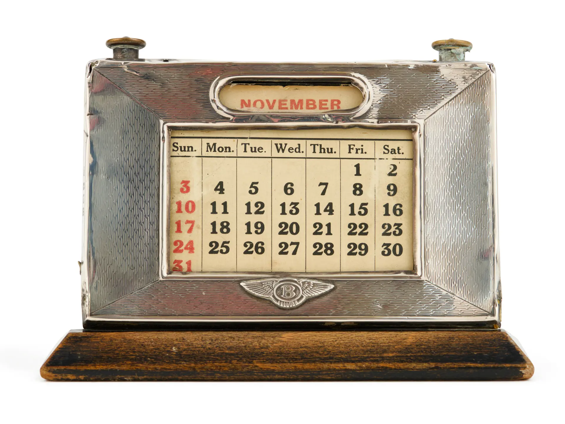 A Bentley Motors Perpetual Desk Calendar London 2024 RM Sotheby's