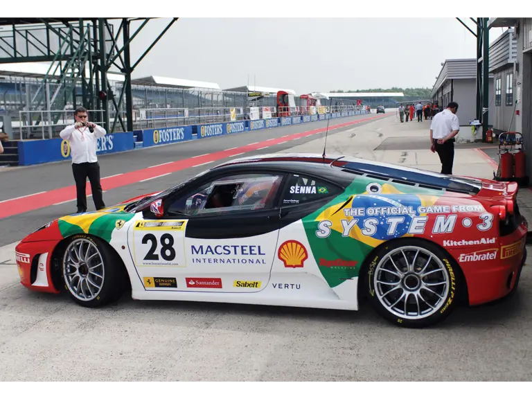 Bruno Senna at the wheel of the F430 Challenge at Silverstone in June 2007.