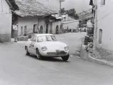 The Alfa Romeo competes in Cesena Sestiere, an Italian hill climb near French border, in 1962.