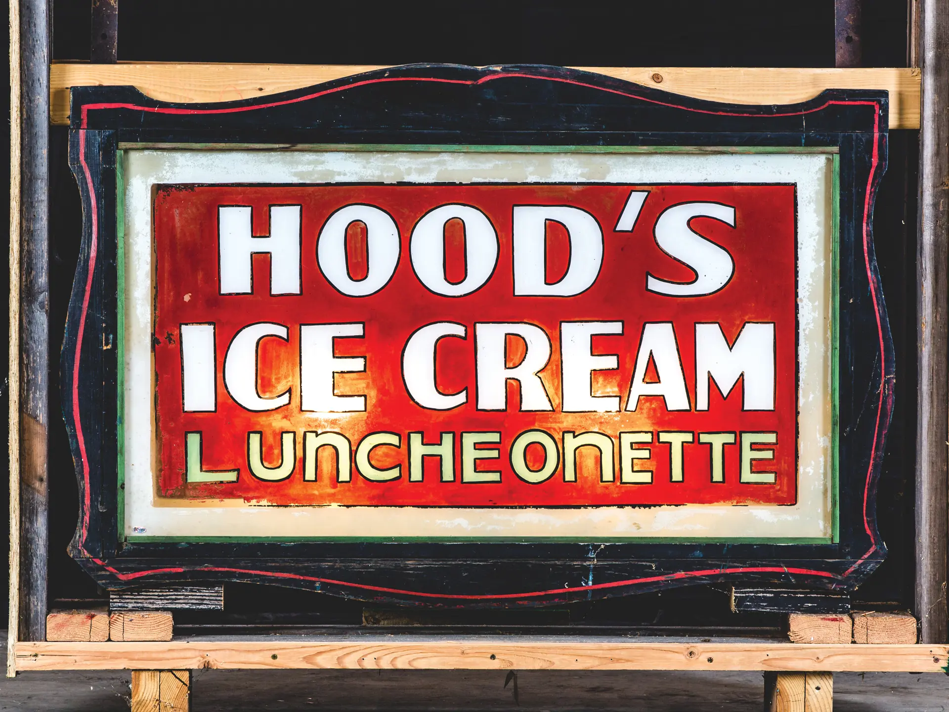 Hood's Ice Cream DoubleSided Repainted Lighted Sign