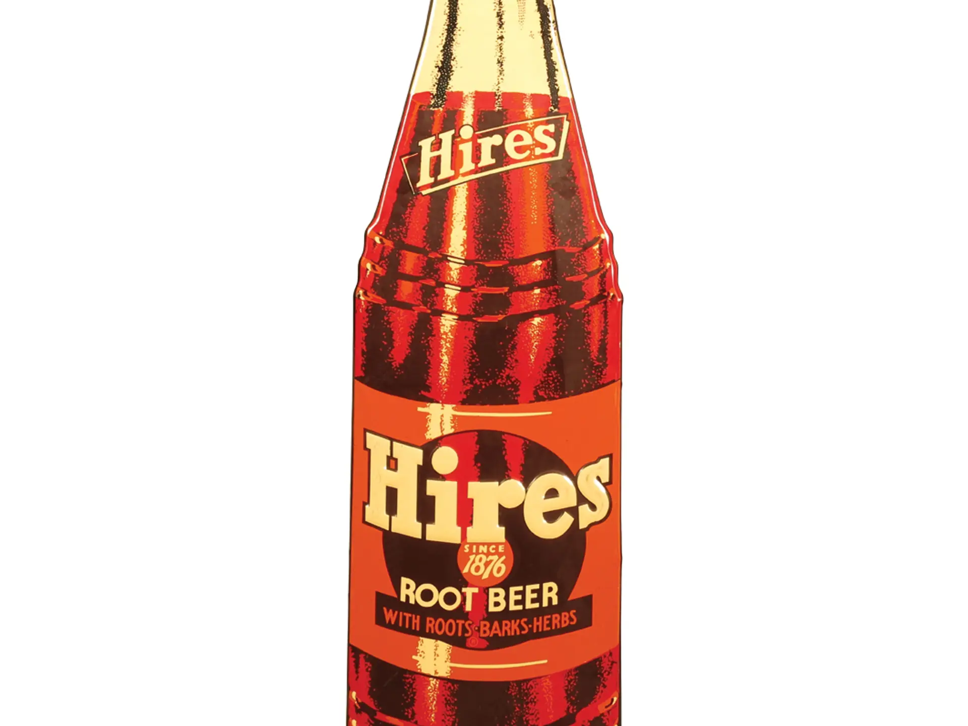 Hires Root Beer Die-Cut Bottle Tin Sign | Auburn Memorabilia Auction ...