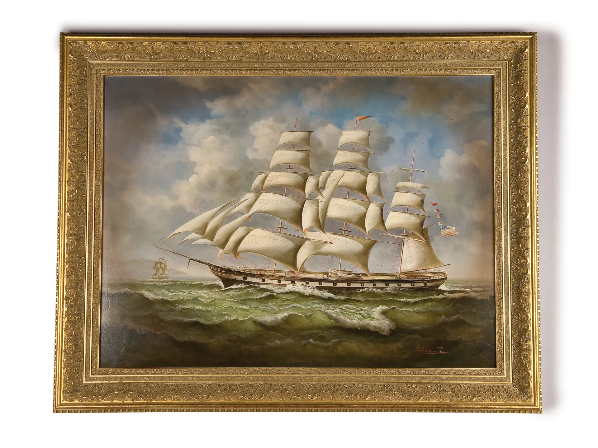 Triple-Masted Clipper at Sea by Robinson Jones | The Milhous Collection ...