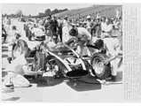 In the pits at the 1961 Indianapolis 500, where Jack Brabham finished 9th overall.