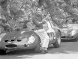 Edoardo Lualdi-Garbardi with his 250 GTO at the Trento-Bondone Hillclimb in 1962.