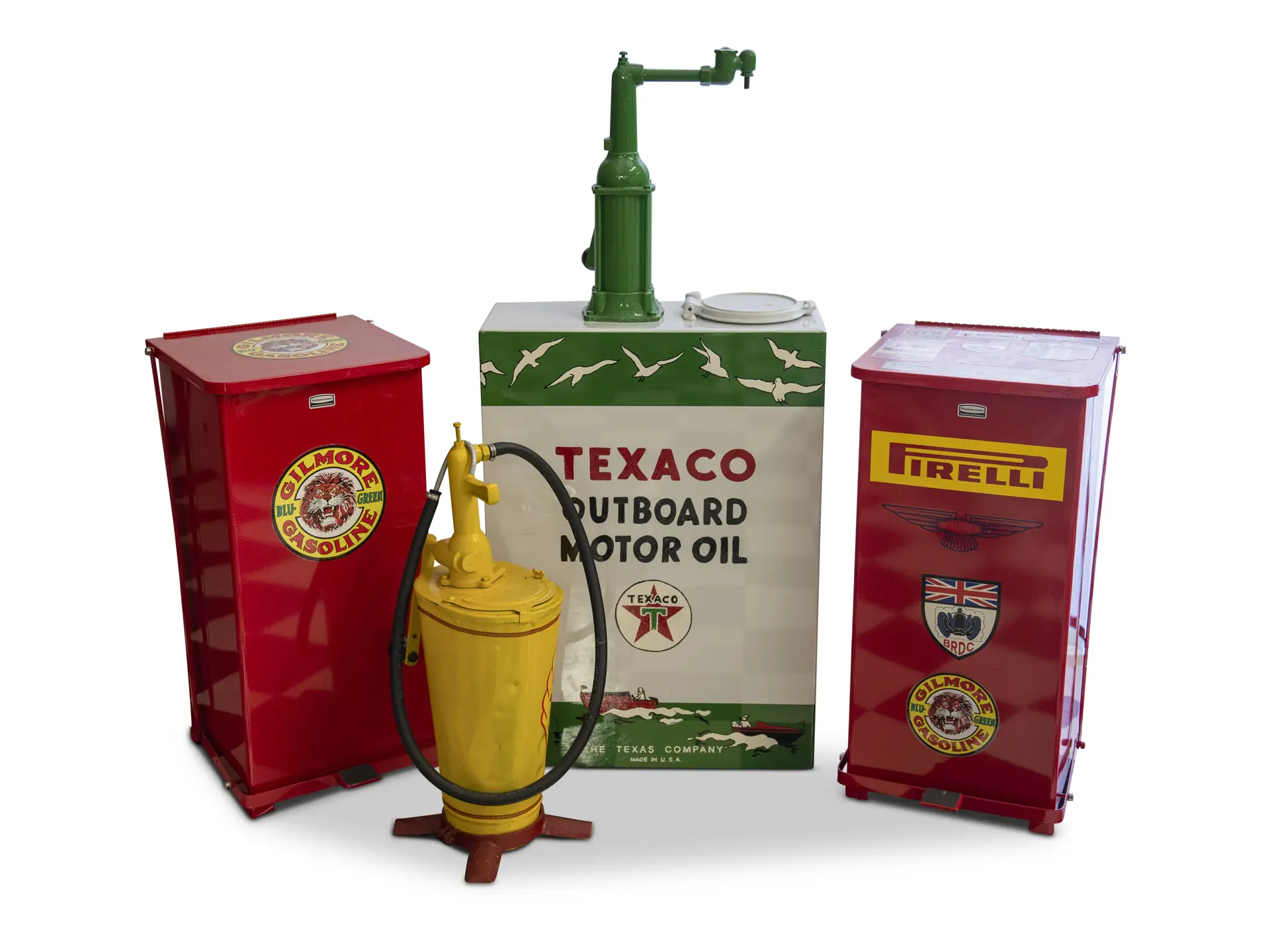 Shell Dispenser Texico and Shell Oil Dispensers with Automotive Themed Gargbage Cans ...