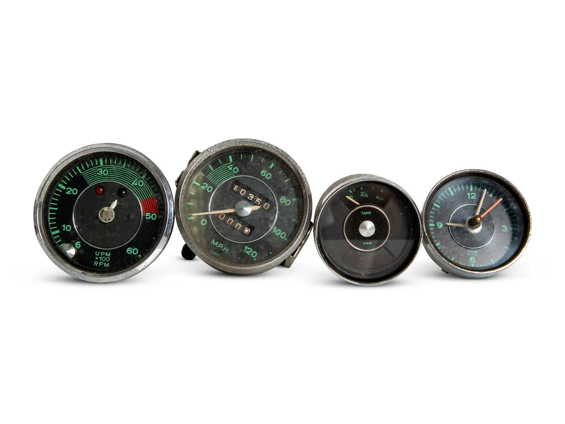 Porsche VDO Gauges, Including Tachometer, Speedometer, Fuel, and Clock ...