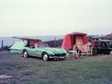 The BMW 507 on a camping trip during Hermann Beilharz’s ownership.