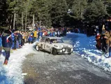 Jean-Luc Therier sliding his way to fourth overall in the 1984 Monte Carlo Rally.