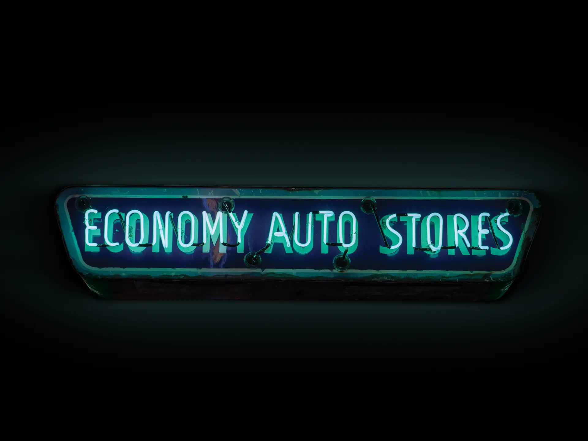 Economy Auto Stores DoubleSided Neon Sign The Dingman Collection