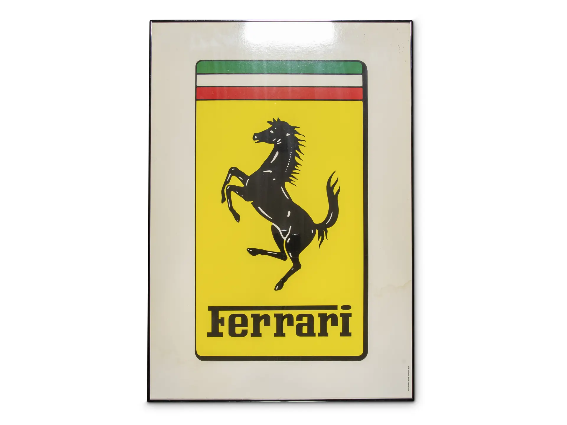 ferrari-cavallino-logo-framed-poster-the-cohen-collection-rm-sotheby-s