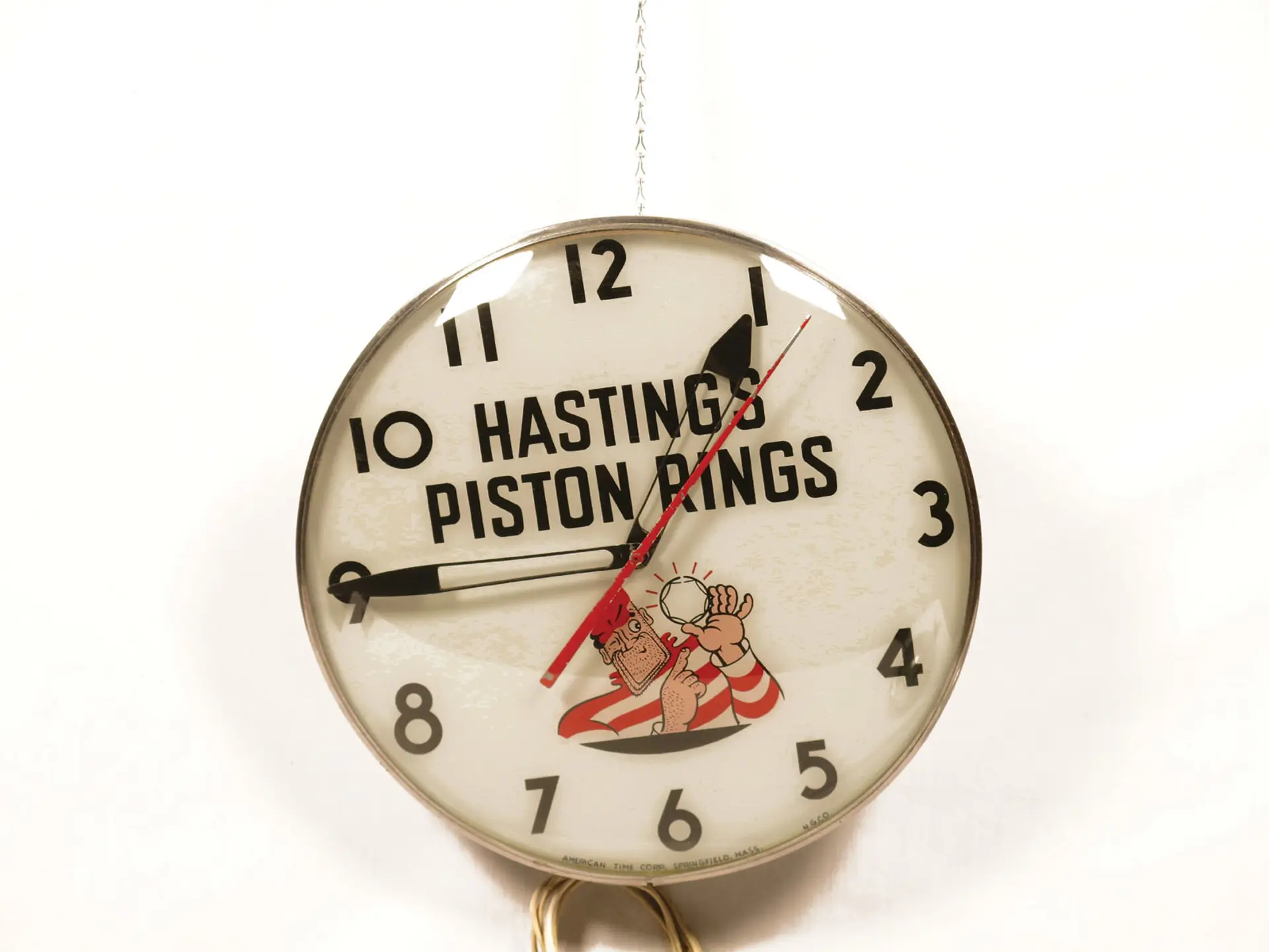 Hastings Piston Rings Advertising Clock | Auburn Memorabilia Auction ...
