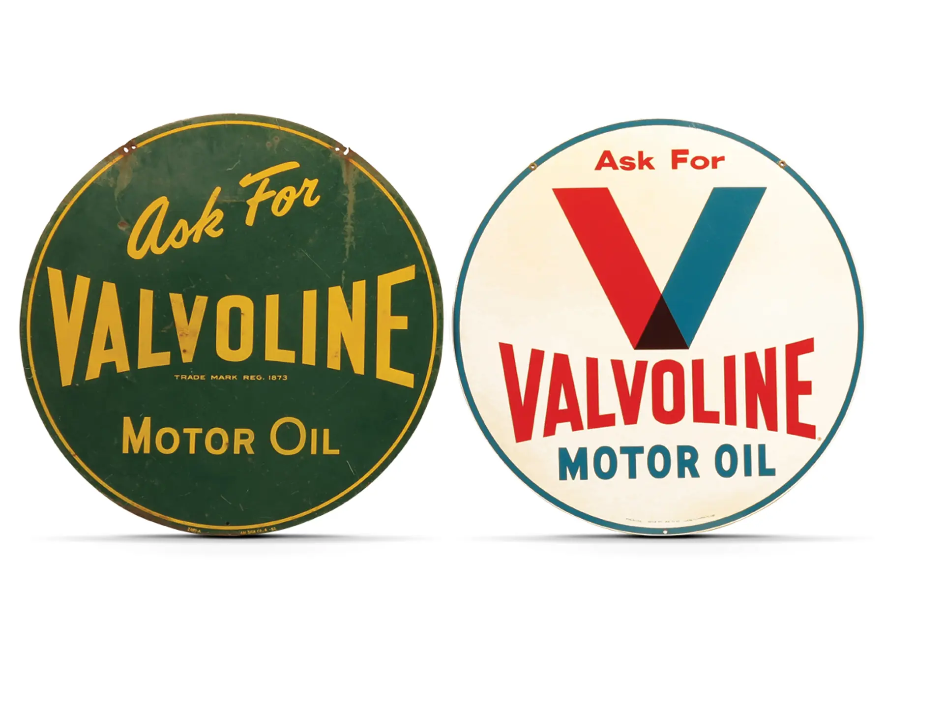 Two Valvoline Painted Tin Signs Auburn Memorabilia Auction RM Sotheby's