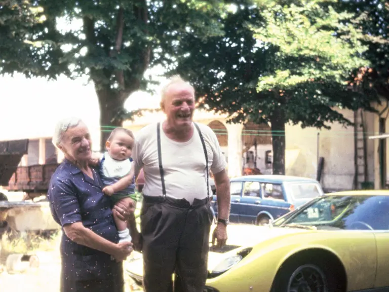 Chassis number 4245 with Mrs. Weber’s family in Cremona, circa 1975.