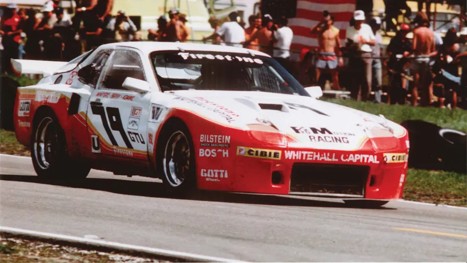 The 924 GTR at speed during the 1984 12 Hours of Sebring.