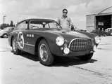 Peter Yung with his Ferrari at Sebring 1953