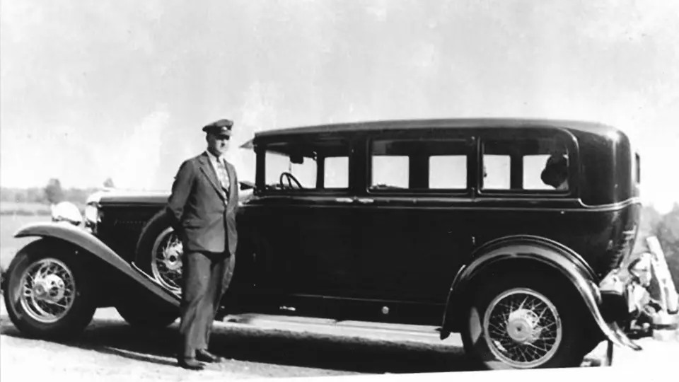 Believed to be an early photo of chassis 2402, as indicated by the rare factory Smith Gregory trunk rack still present on the car today.