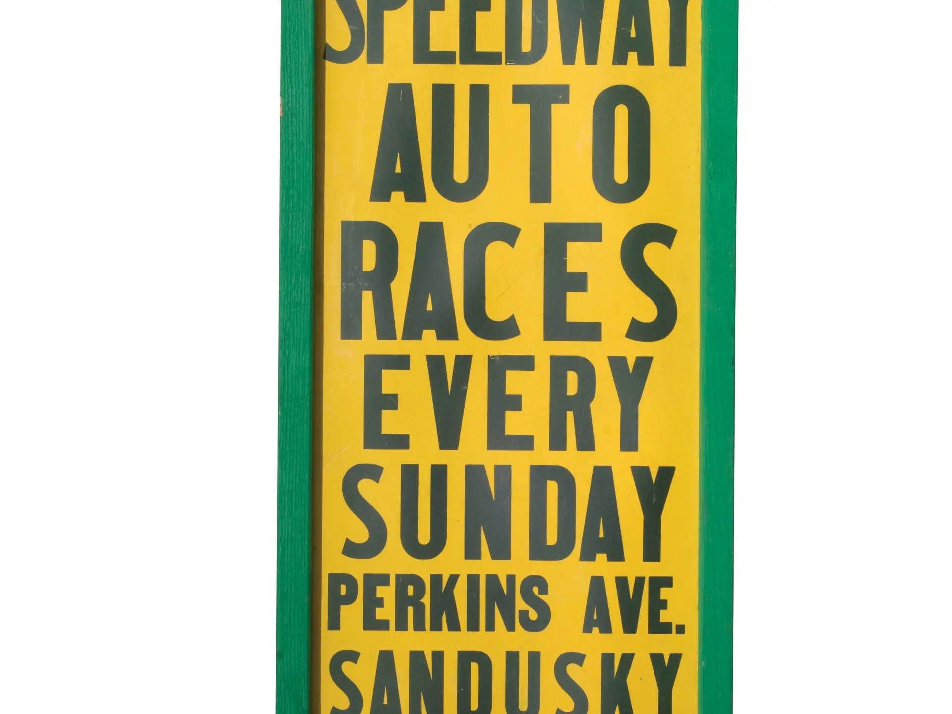 Sandusky Speedway Sign | The Al Wiseman Collection | RM Sotheby's