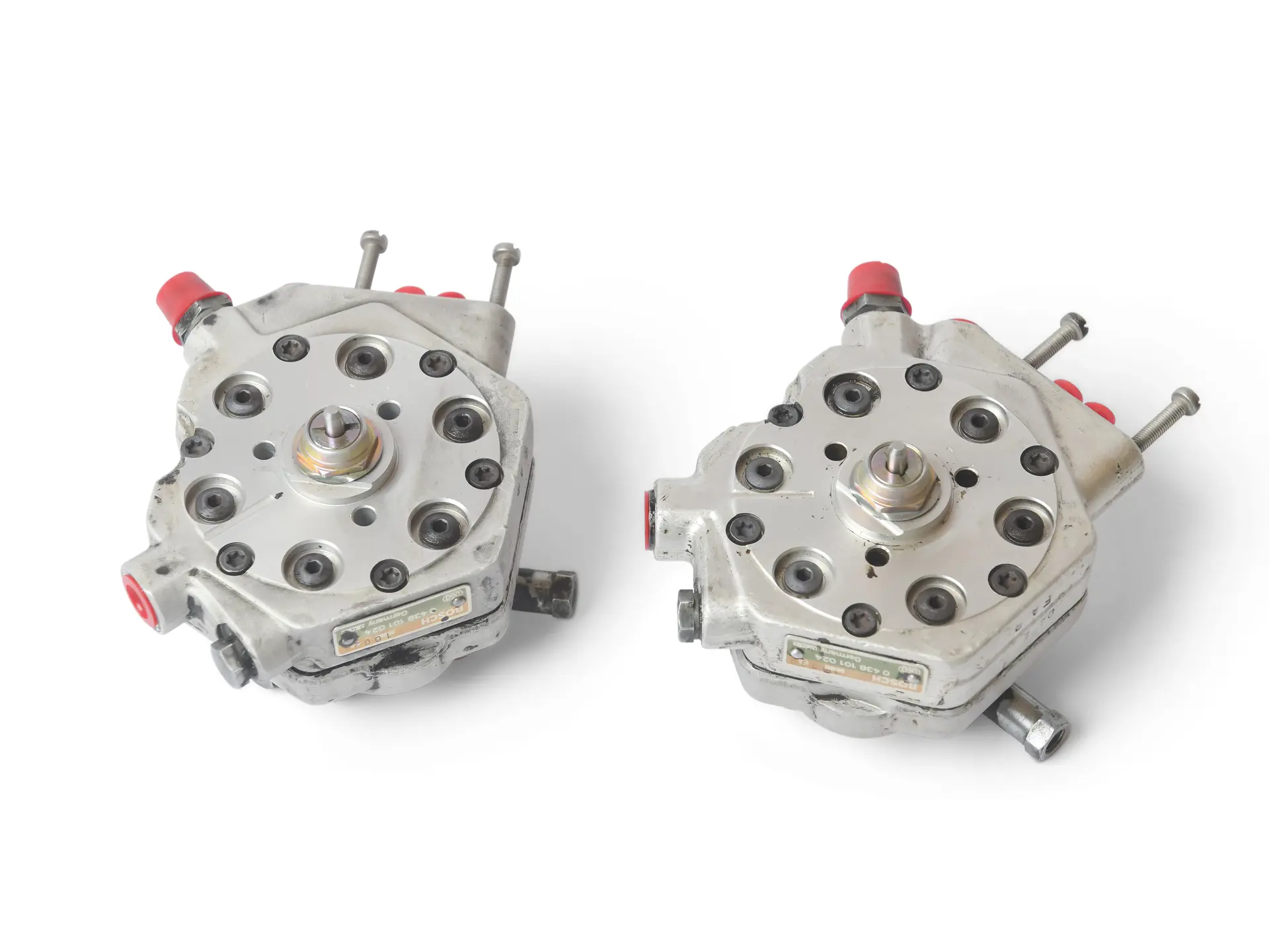 Pair of Ferrari Testarossa Bosch Fuel Metering Heads The Garagista