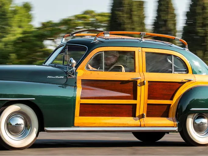 1948 Chrysler Town and Country Sedan offered at RM Sothebys Hershey Live Auction 2021