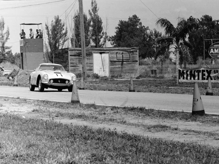 Sporting race number 11, this Ferrari 250 SWB, racing under the NART banner was driven by George Arents and Bill Kimberly at the 1960 12 Hours of Sebring. The duo finished 7th overall and 5th in class.