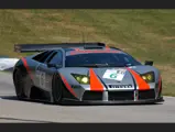 Tracy Krohn captured driving this Lamborghini Murciélago R-GT on 25 September 2004 at the Petit Le Mans race at Road Atlanta in the American Le Mans Series.