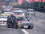 Bernd Schneider leads the pack in the 190 E 2.5-16 Evolution II at the ADAC Avus on 8 May 1992, contesting the DTM series.