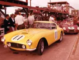 Chassis 1773 GT with the 250 TR59 of Pete Lovely and Jack Nethercutt and its sister car from NART., the 250 GT SWB of Ed Hugus and Augie Pabst.