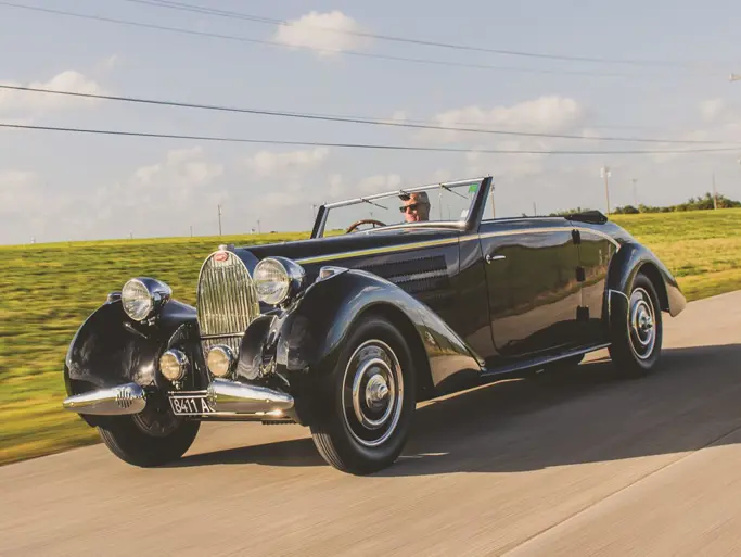 1938 Bugatti Type 57 Cabriolet by DIeteren offered at RM Sothebys Amelia Island live auction 2020