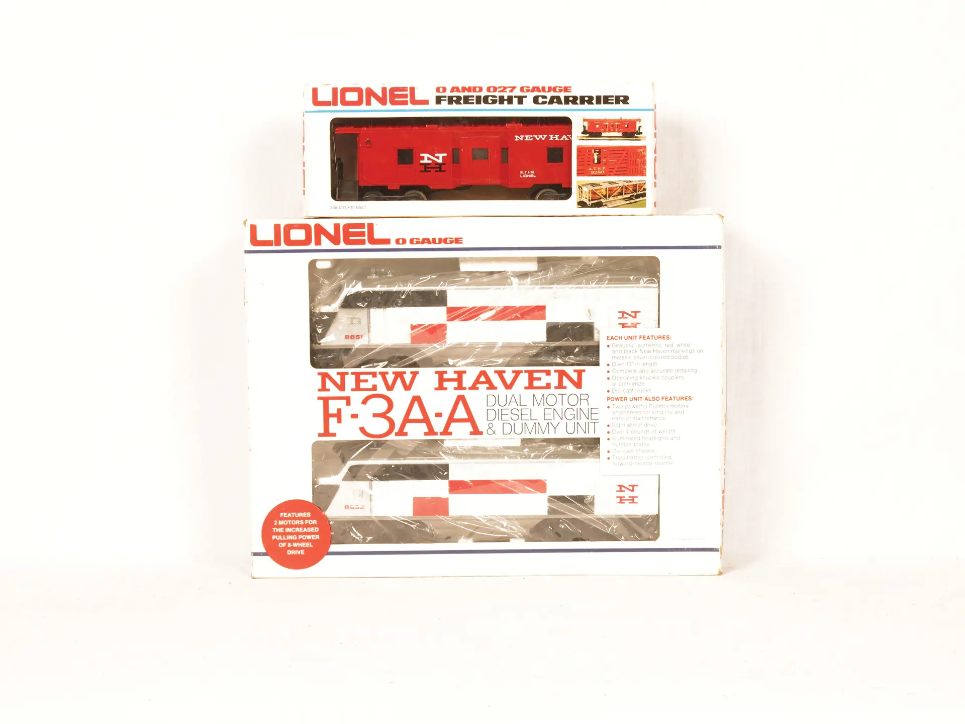 Lionel O Gauge New Haven F-3A-A Dual Motor Diesel Engine and Dummy Unit ...