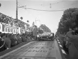 Paolo Marzotto and 0546 LM on  the starting ramp of the 1955 Mille Miglia.