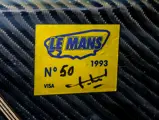 Original 1993 Le Mans scrutineer sticker still on rear bulkhead.