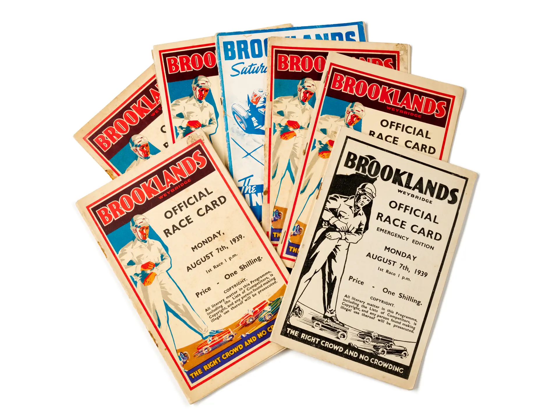 Seven Race Cards from Brooklands, 1939 London 2024 RM Sotheby's